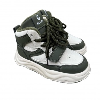 Демісезонні дитячі черевики на флісі хакі