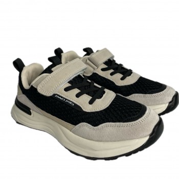 Дитячі кросівки сітка  Jong Golf бежево-чорні 31-38