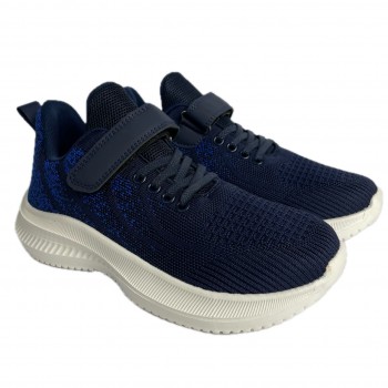 Дитячі кросівки сині сітка  35-40