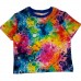 Дитяча трикотажна футболказ бавовни  "Кольорові бризки"