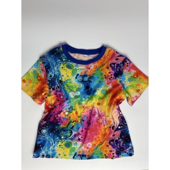 Дитяча трикотажна футболказ бавовни  "Кольорові бризки"