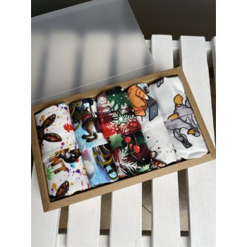 Набір чоловічих трикотажних боксерів  з принтами 50 р