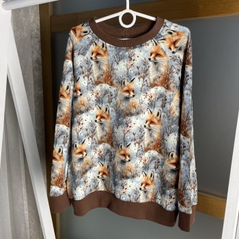 Трикотажний світшот з принтом "Лисички"