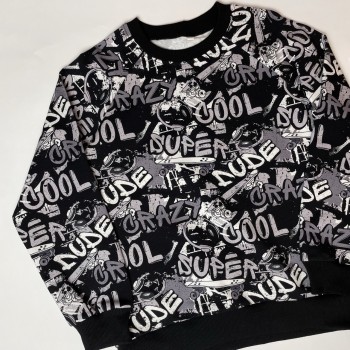 Трикотажний світшот з принтом "Графіті" 