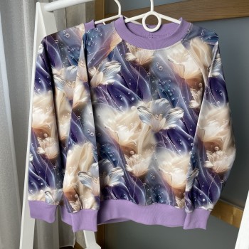 Світшот з двонитки "Перлинні квіти" 