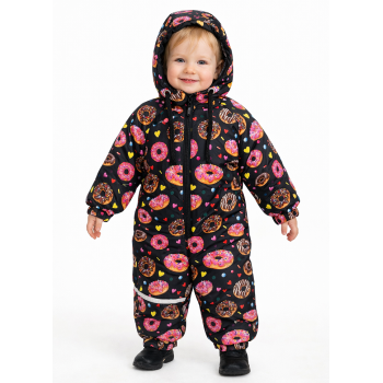 Зимовий дитячий термо комбінезон "Пончики" 92 р