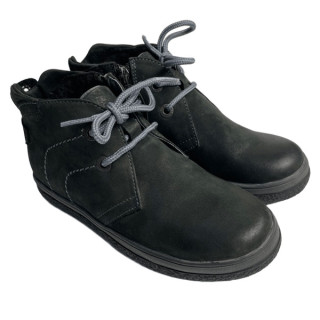 Демісезонні черевики з натурального нубуку для хлопчика Bistfor чорні